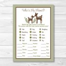 Woodland Deer Baby Shower Baby Animal Match Game Printable #A131
