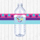 Mermaid Birthday Pool Party Printable Water Bottle Labels #A363