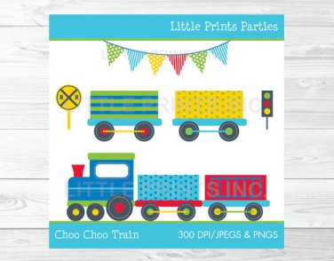 Choo Choo Train Colorful Train Clipart #A238