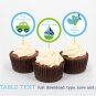 Transportation Vehicles Car Plane Cupcake Toppers Party Favor Tags Editable PDF #A143