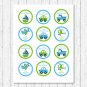 Transportation Vehicles Car Plane Cupcake Toppers Party Favor Tags Editable PDF #A143