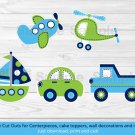 Transportation Vehicles Car Airplane Boat Party Cutouts Decorations Printable #A143