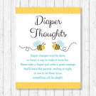 Bumble Bee Diaper Thoughts Late Night Diaper Baby Shower Game #A134