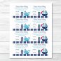 Pirate Ship Nautical Whale Printable Baby Shower "Guess How Many?" Game Cards #A287