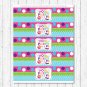 Girls Pool Party Printable Water Bottle Labels #A349