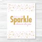 Blush Pink & Gold Glitter Dream Big Little One Printable Nursery Wall Art #A368