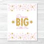 Blush Pink & Gold Glitter Dream Big Little One Printable Nursery Wall Art #A368
