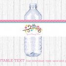 Pink Woodland Owl Water Bottle Labels Printable Editable PDF #A162