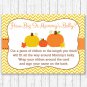 Pumpkin Chevron Gender Neutral How Big Is Mommys Belly Baby Shower Game #A400