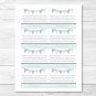 Mint Green & Grey Chevron Printable Baby Shower Book Request Cards #A364