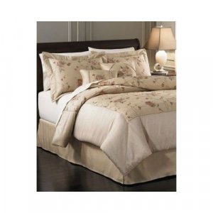 7 PC EMBROIDERED PEONY COMFORTER/BIAB SET SZ KING