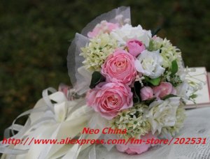 High simulation silk flower,custom wedding bouquets,custom bride hold flowers,20x25cm,free shipping