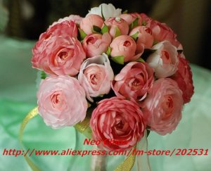 High simulation silk flower,custom wedding bouquets,custom bride hold flowers,20x25cm,free shipping