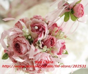 High simulation wedding ball-flowers,bouquets,bride hold flowers,14x35cm,free shipping