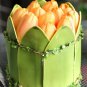 Round tulip flower disc elegant high simulation silk flower,artificial silk flower,wedding flower