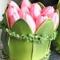 Round tulip flower disc elegant high simulation silk flower,artificial silk flower,wedding flower