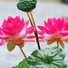 High simulation silk flower floor stand Lotus,4 heads,10 pieces/lot,four colors,free shipping