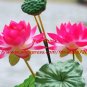 High simulation silk flower floor stand Lotus,4 heads,10 pieces/lot,four colors,free shipping