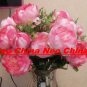 50PCS, Christmas/wedding bouquet,High simulation silk flower/artificial flower,9 flowers peony