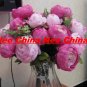 50PCS, Christmas/wedding bouquet,High simulation silk flower/artificial flower,9 flowers peony