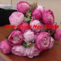 50PCS, Christmas/wedding bouquet,High simulation silk flower/artificial flower,9 flowers peony
