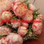 50PCS, Christmas/wedding bouquet,High simulation silk flower/artificial flower,9 flowers peony