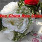 50PCS,wedding bouquet,High simulation silk flower/artificial flower,bride bouquets, 6 rose per bunch