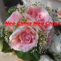 50PCS,wedding bouquet,High simulation silk flower/artificial flower,bride bouquets, 6 rose per bunch