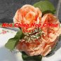 50PCS,wedding bouquet,High simulation silk flower/artificial flower,bride bouquets, 6 rose per bunch