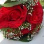 50PCS,wedding bouquet,High simulation silk flower/artificial flower,bride bouquets, 6 rose per bunch