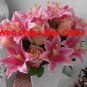 50 PCS,wedding bouquet,High simulation silk flower/artificial flower,6 rose and 6 lily per bunch