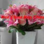 50 PCS,wedding bouquet,High simulation silk flower/artificial flower,6 rose and 6 lily per bunch