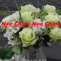 50 PCS,wedding bouquet,High simulation silk flower/artificial flower,6 rose 5 hydrangea per bunch