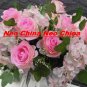 50 PCS,wedding bouquet,High simulation silk flower/artificial flower,6 rose 5 hydrangea per bunch