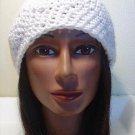 Plain White Crochet Beanie Hat