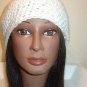 Plain White Crochet Beanie Hat