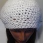 Plain White Crochet Beanie Hat