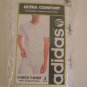 NEW ADIDAS MEN CREW T SHIRT ULTRA COMFORT COMBED COTTON 3 PACK SMALL WHITE