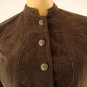 Liz Claiborne Brown Cropped Jacket Corduroy Tiny Fit Stretch Petite Small