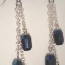 DK. Blue Czech Earrings