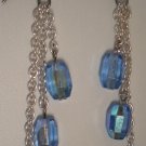 Lt Blue Czech Earrings