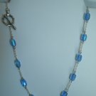 Lt. Blue Czech glass necklace