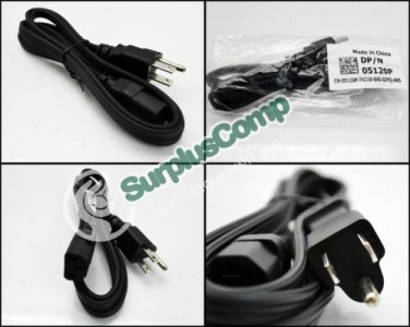 Dell Power Cord Cable Foxconn 6 foot 6ft 3 prong 5-15P to C13 Flat 5120P