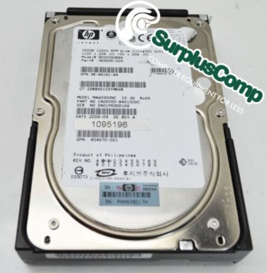 HP BD30089BBA 300GB U320 SCSI 10000RPM 3.5" 365695-009 MAW3300NC HDD