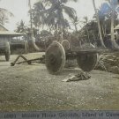Keystone stereoview Mission Home Guam primitive cart