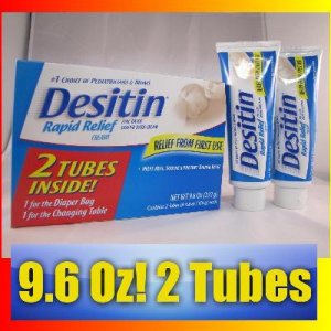 Destin Creamy - Zinc Oxide Diaper Rash Ointment (2 X 4.8oz Tubes) Total 9.6oz