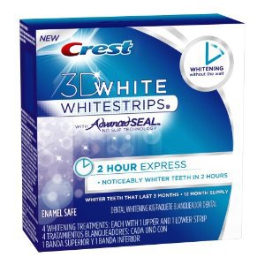 Crest 3D White 2-Hour Express Whitestrips Dental Whitening Kit, 4-Count