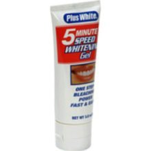 Plus White Bleach Whitening Gel, 5 Minute, Original Flavor, 3 oz.