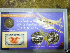 FIRST FLIGHT COLLECTION COINS & STAMP +AWSOME BONUS