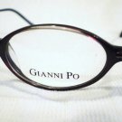 NEW GIANNI PO EYEGLASSES BURGUNDY CLEAR  SPRING HINGES